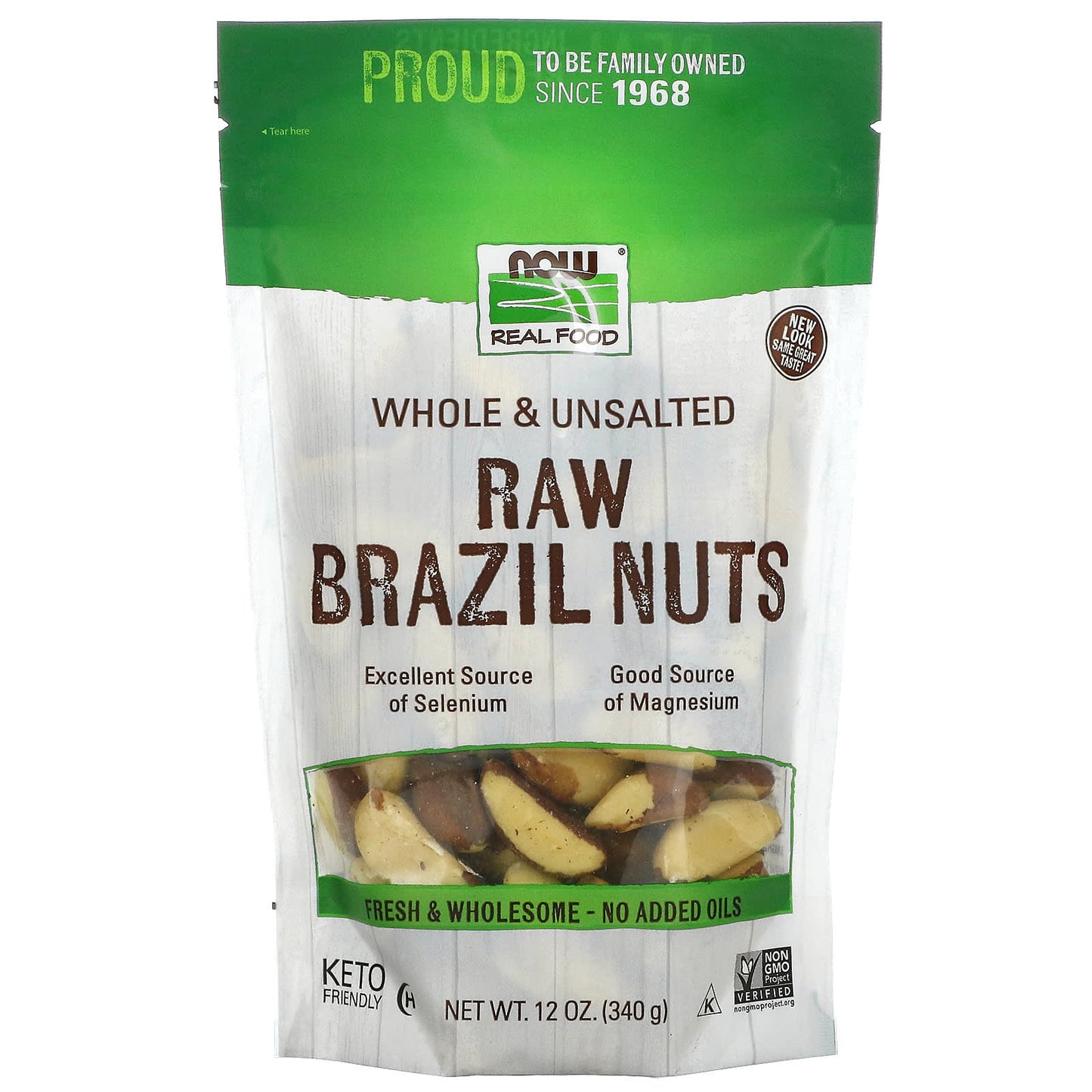 NOW Foods-Real Food-Raw Brazil Nuts-Whole-Unsalted-12 oz (340 g)