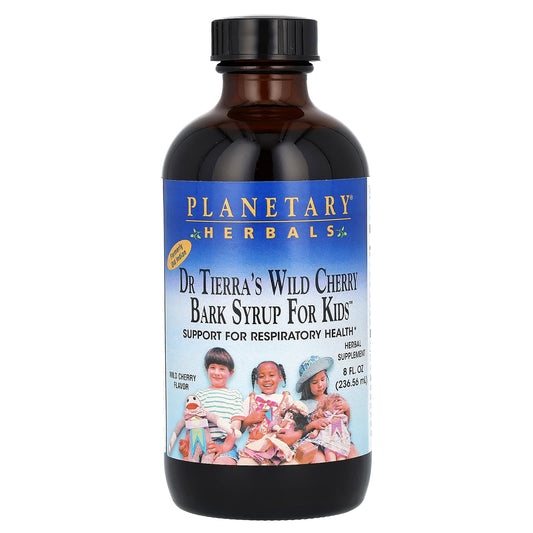 Planetary Herbals-Dr Tierra's Wild Cherry Bark Syrup For Kids-Wild Cherry-8 fl oz (236.56 ml)