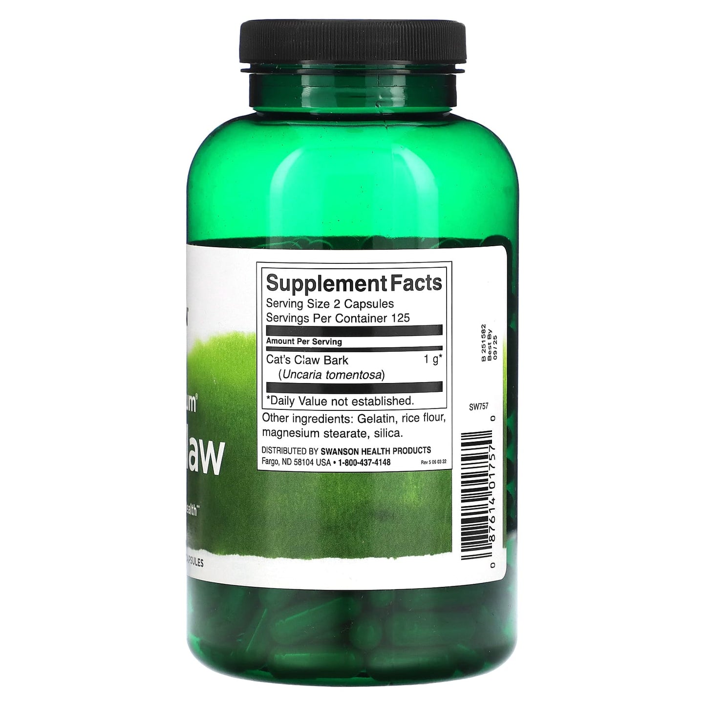 Swanson, Full Spectrum Cat's Claw, 500 mg, 250 Capsules