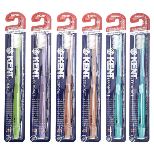 Kent-Ultra Soft Toothbrush-Compact-6 Toothbrushes