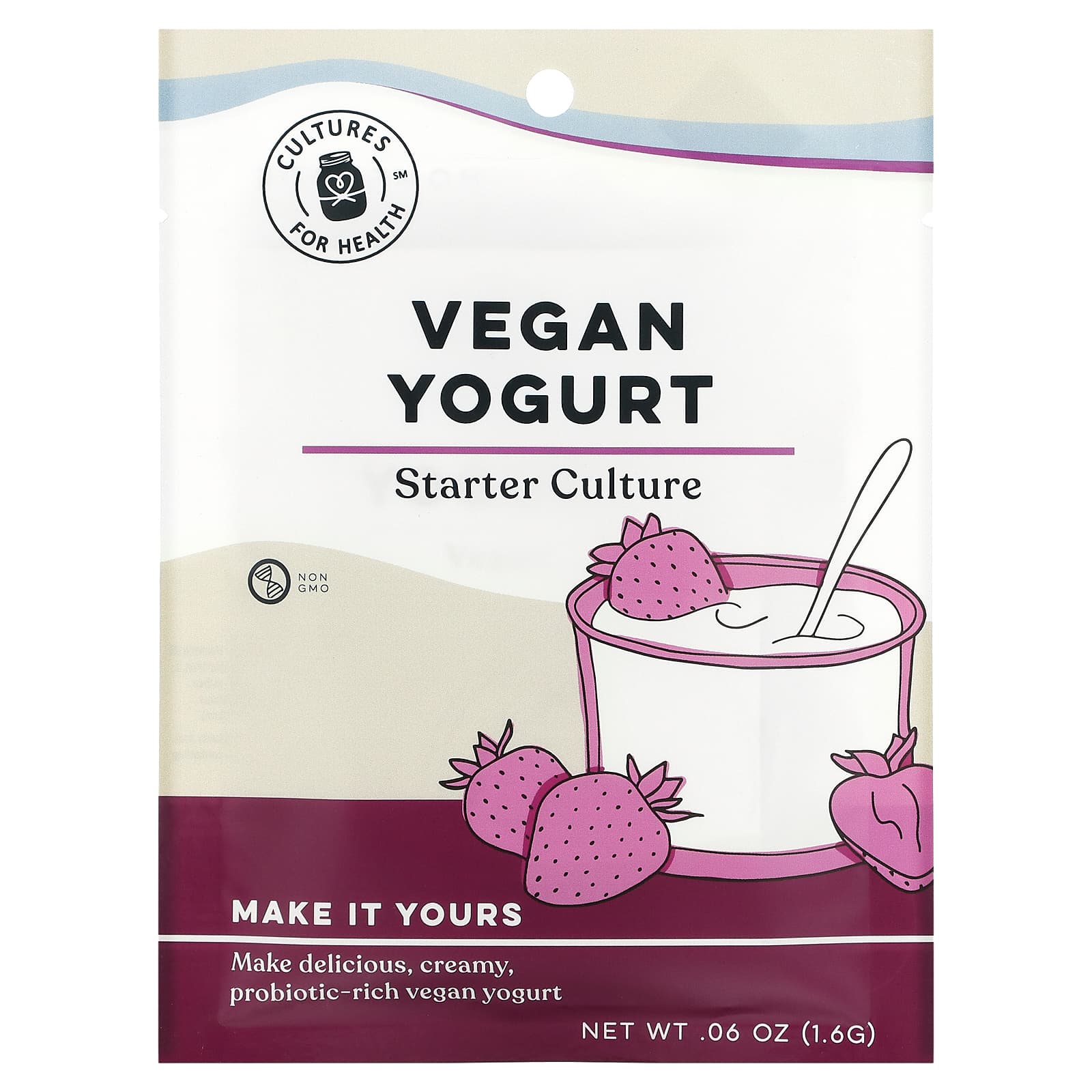 Cultures for Health-Vegan Yogurt-4 Packets-.06 oz (1.6 g)