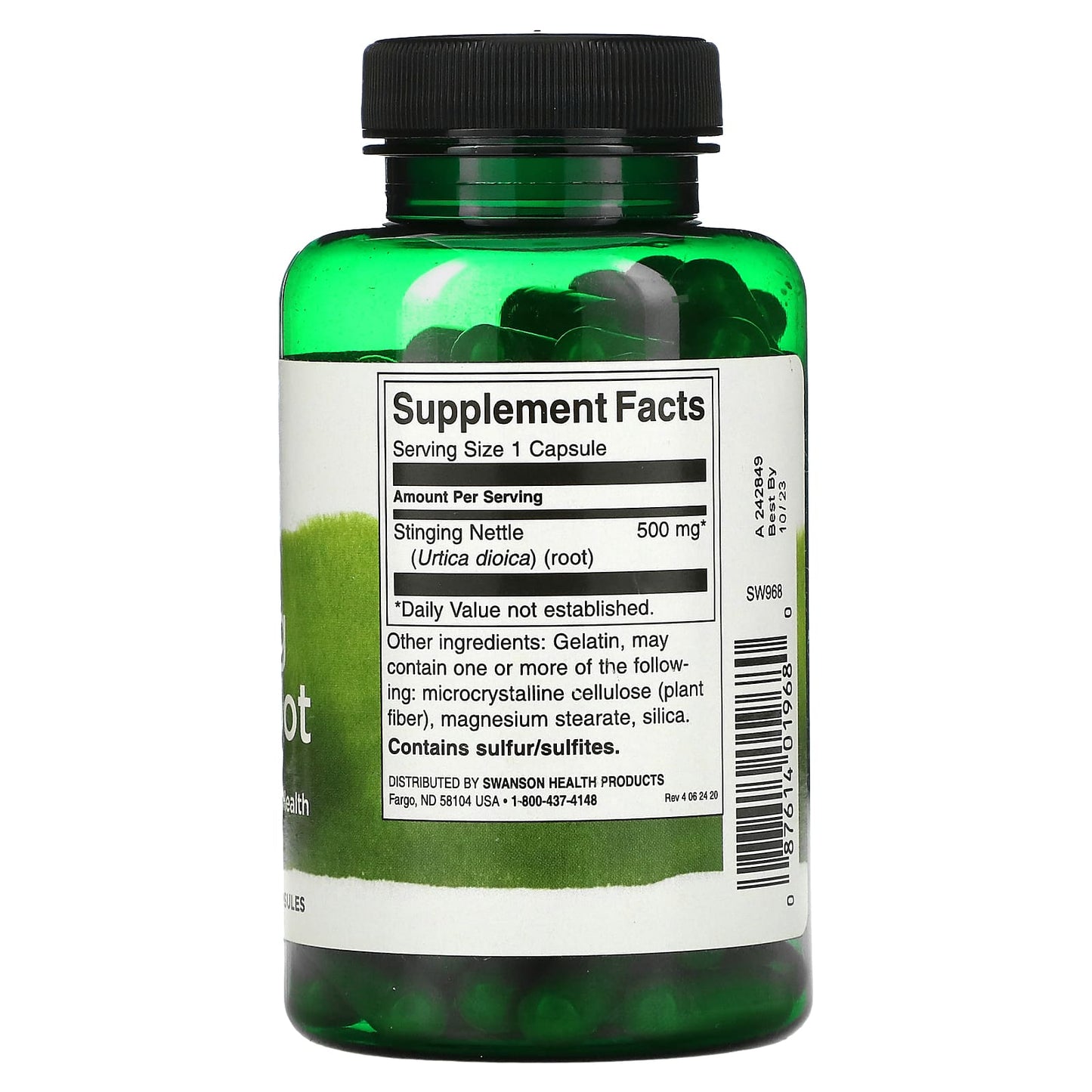 Swanson, Stinging Nettle Root, 500 mg, 100 Capsules