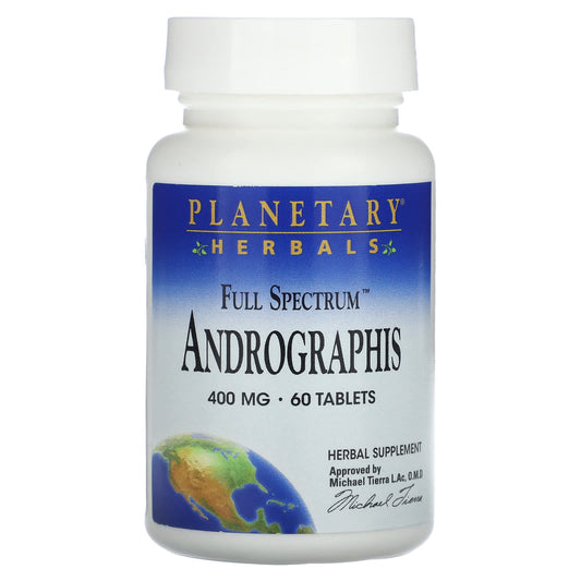 Planetary Herbals-Full Spectrum Andrographis-400 mg-60 Tablets