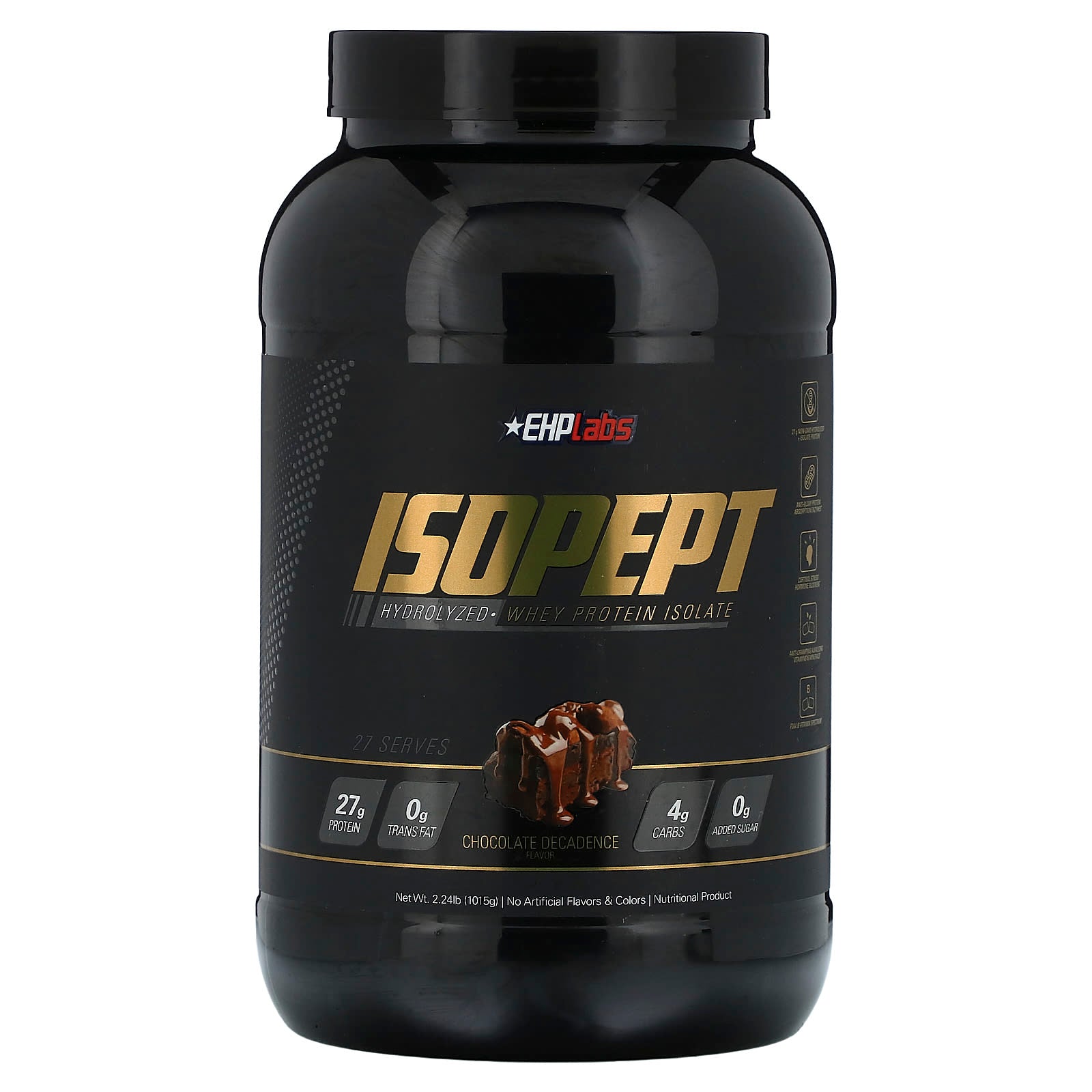 EHPlabs-IsoPept-Hydrolyzed Whey Protein Isolate-Chocolate Decadence-2.24 lb (1015 g)