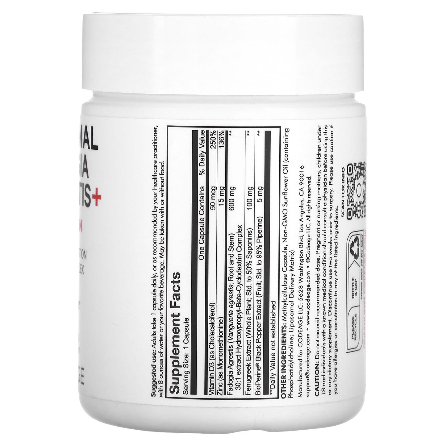 Codeage, Liposomal Fadogia Agrestis+, 60 Capsules