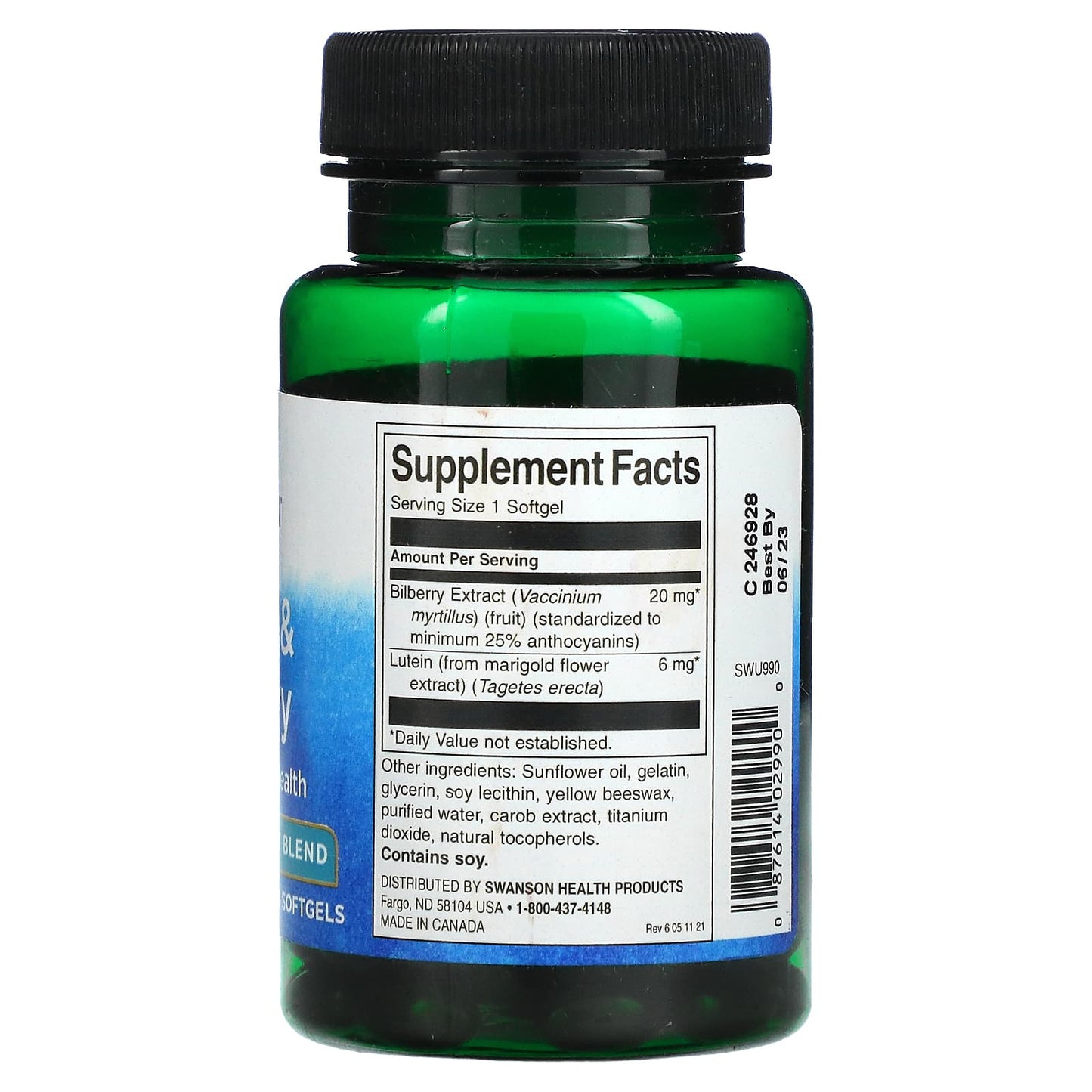 Swanson, Lutein & Bilberry, 120 Softgels