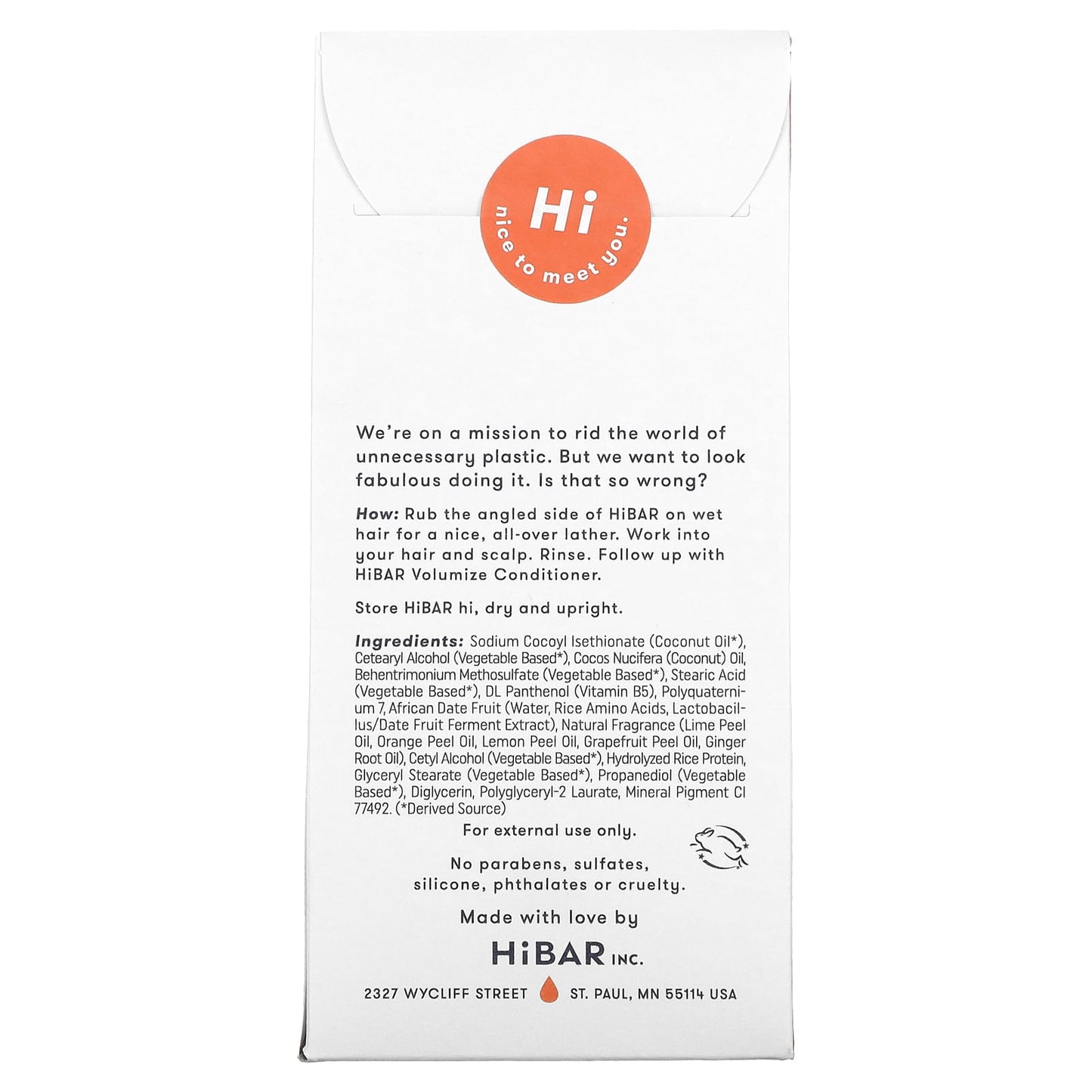 HiBAR, Solid Shampoo, Volumize, 1 Bar, 3.2 oz (90 g)