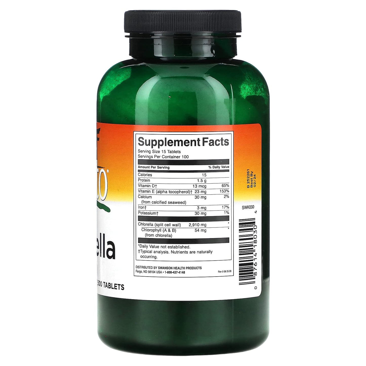 Swanson, Kyoto Chlorella, 1,500 Tablets