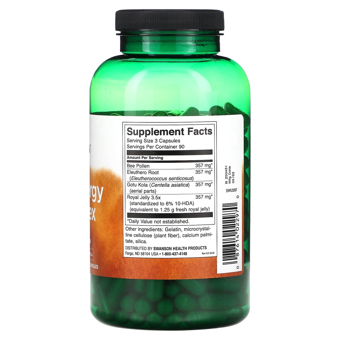 Swanson, High Energy Complex, 270 Capsules