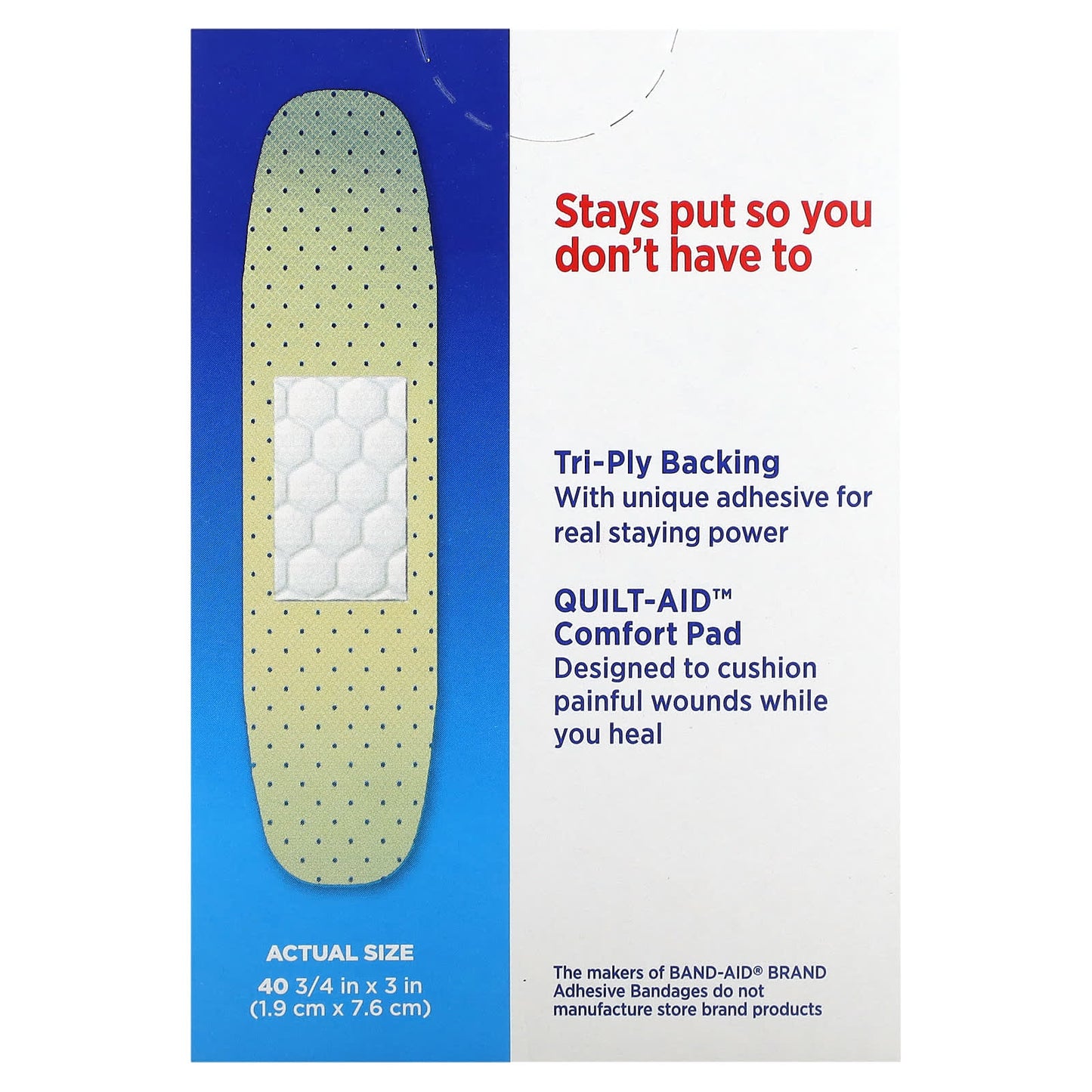 Band Aid, Adhesive Bandages, Tru-Stay, Sheer, 40 Bandages