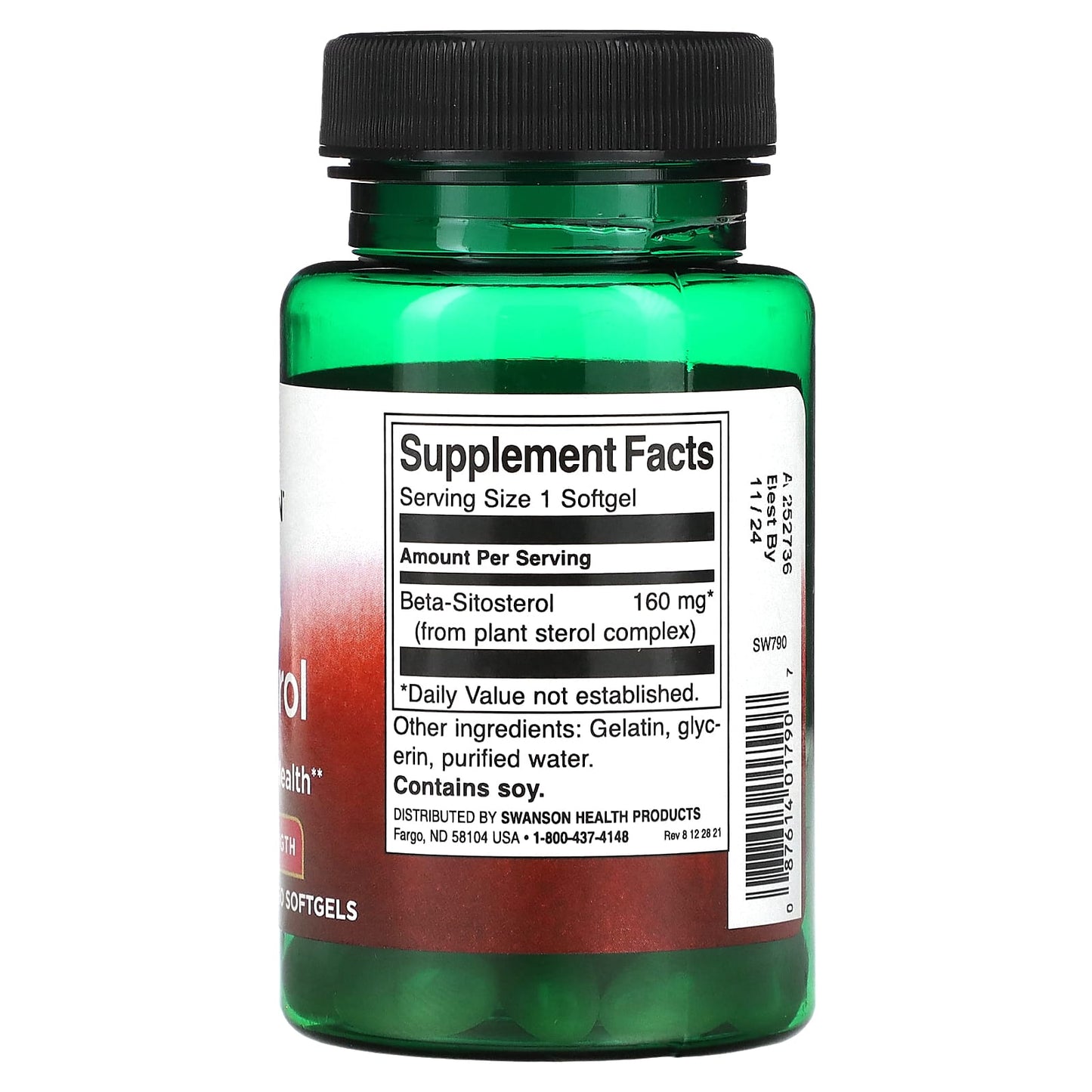 Swanson, Beta-Sitosterol, Maximum Strength, 60 Softgels