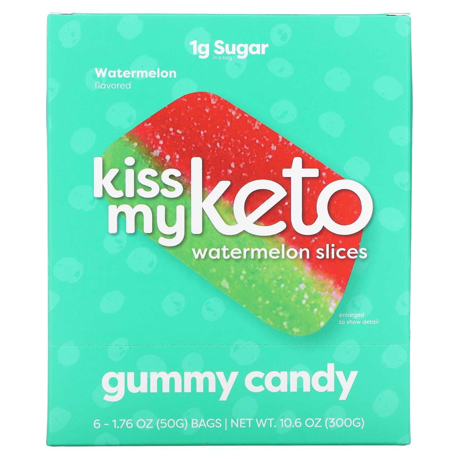 Kiss My Keto-Gummy Candy-Watermelon Slices-6 Bags-1.76 oz (50 g) Each