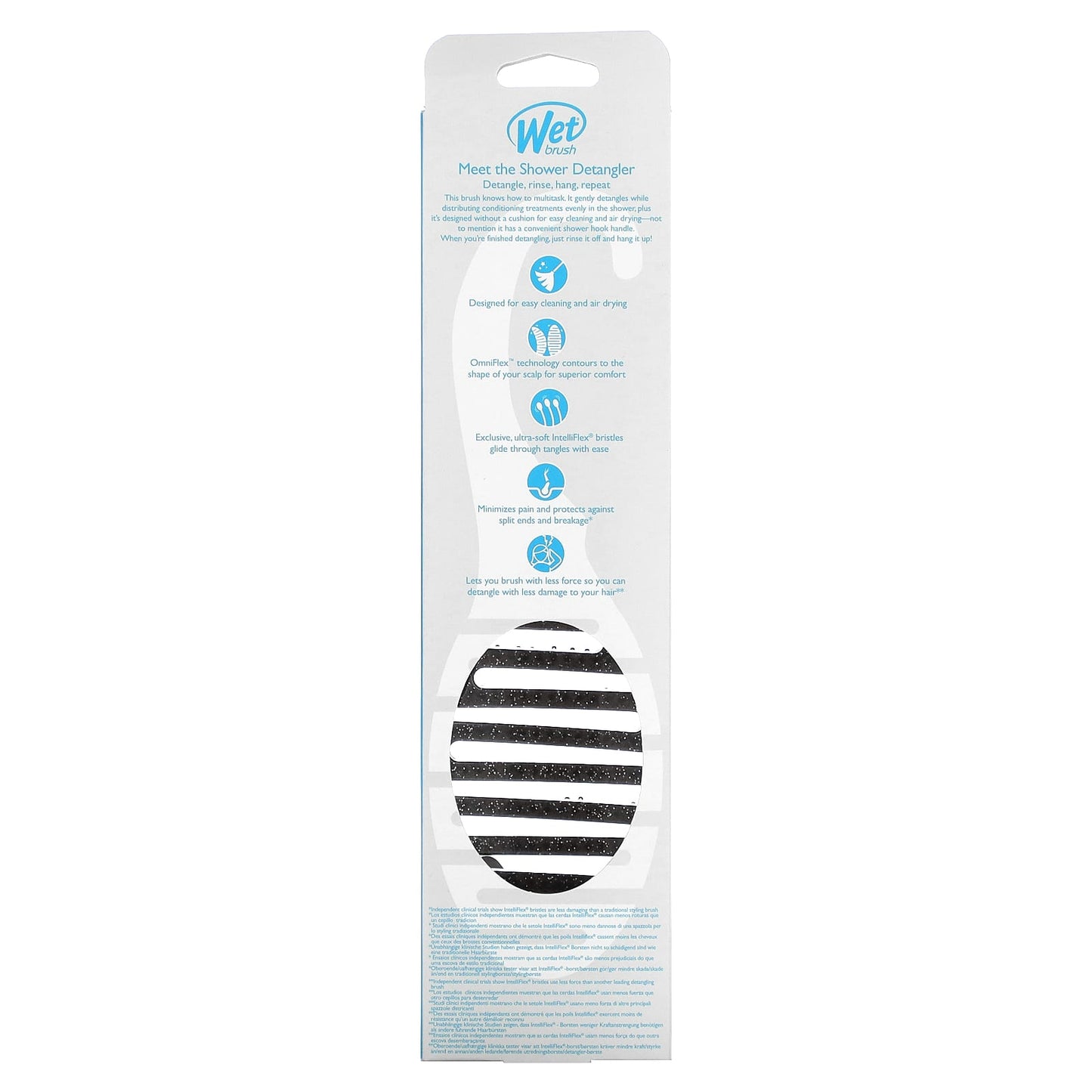 Wet Brush, Shower Detangler, Black, 1 Brush