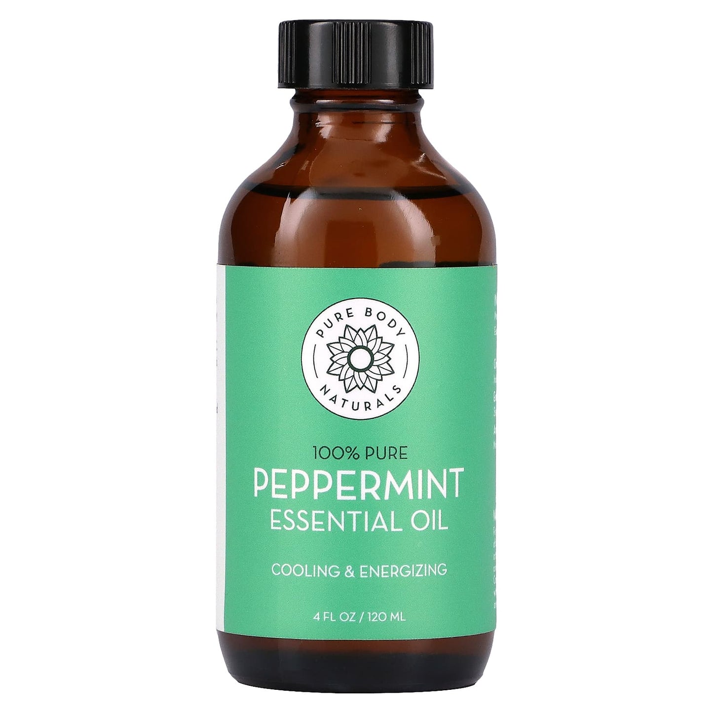 Pure Body Naturals-Essential Oil-Peppermint-4 fl oz (120 ml)