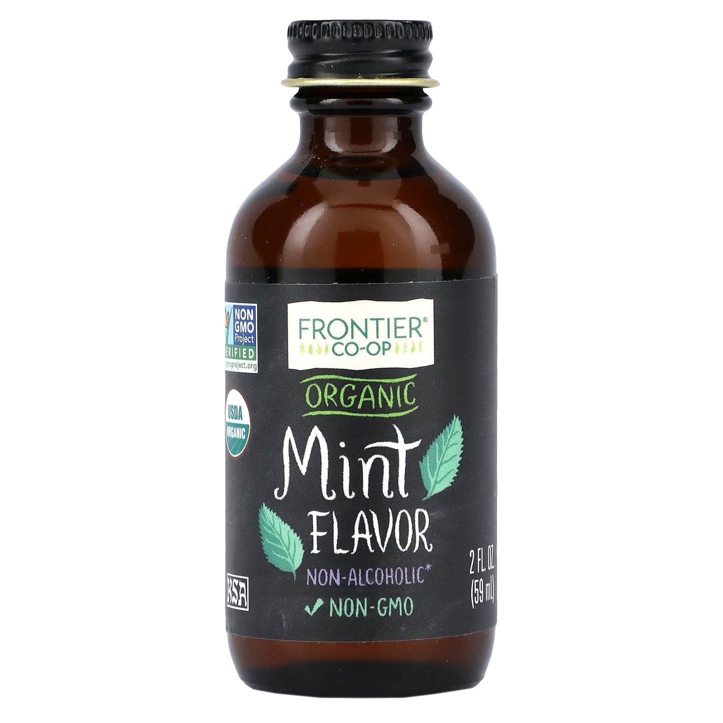 Frontier Co-op-Organic Mint Flavor-Non-Alcoholic-2 fl oz (59 ml)