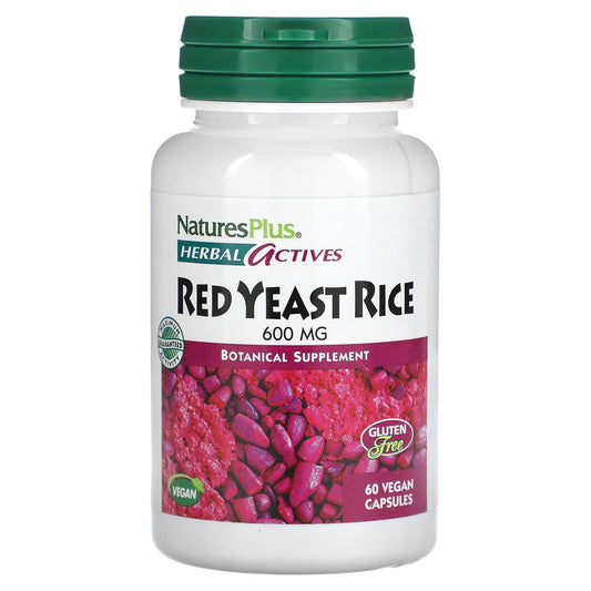 NaturesPlus-Herbal Actives-Red Yeast Rice-600 mg-60 Vegan Capsules