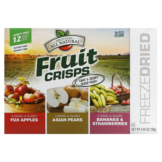 Brothers-All-Natural-Fruit Crisps Variety Pack-12 Single Serve Bags-0.35 oz (10 g) Each