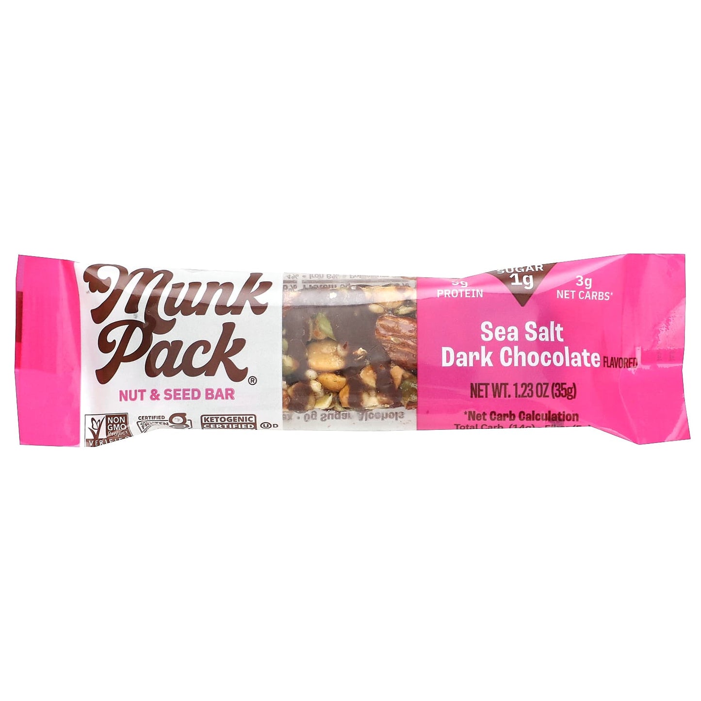 Munk Pack-Nut & Seed Bar-Sea Salt Dark Chocolate-1.23 oz (35 g)