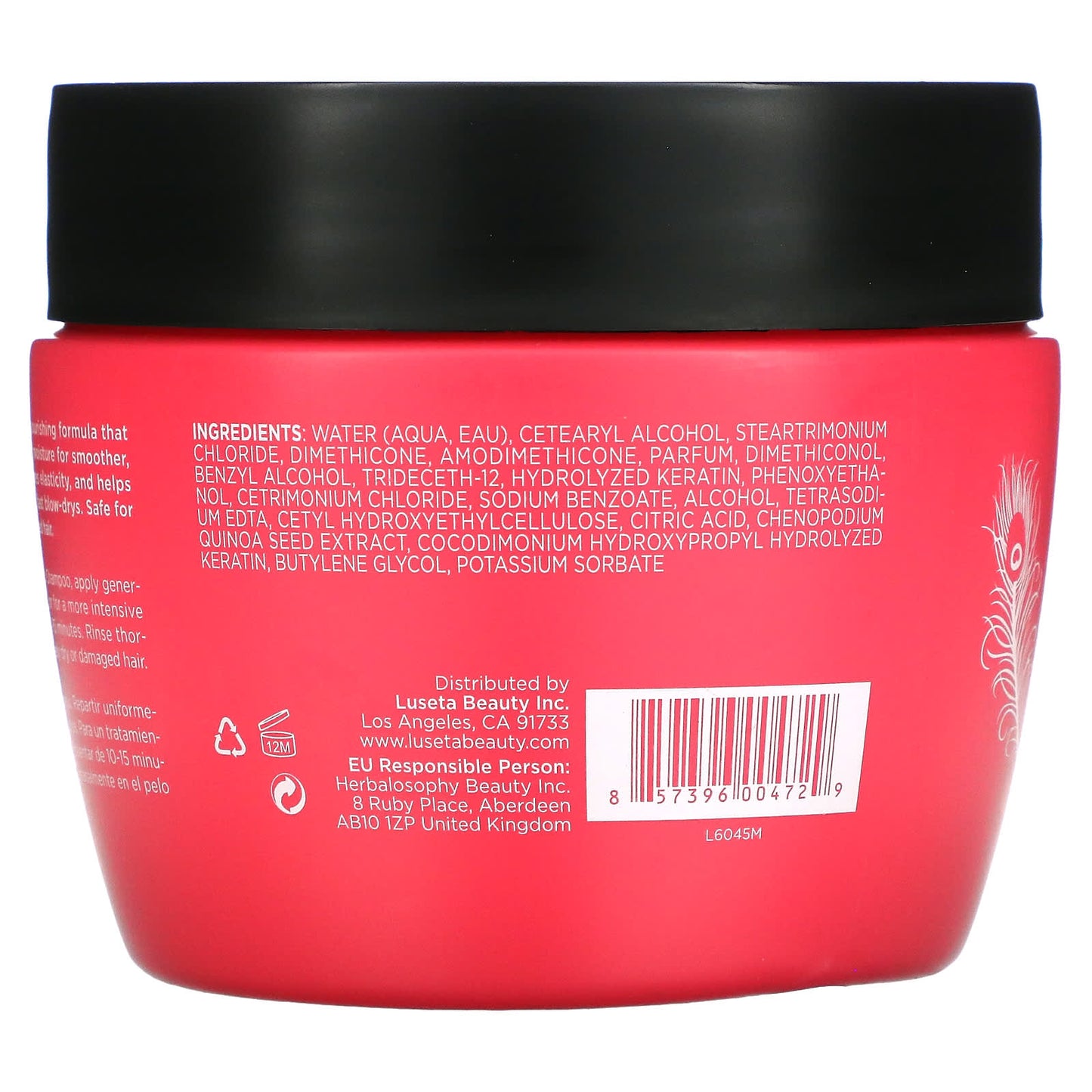 Luseta Beauty, Keratin Smooth, Hair Mask, 16.9 fl oz (500 ml)