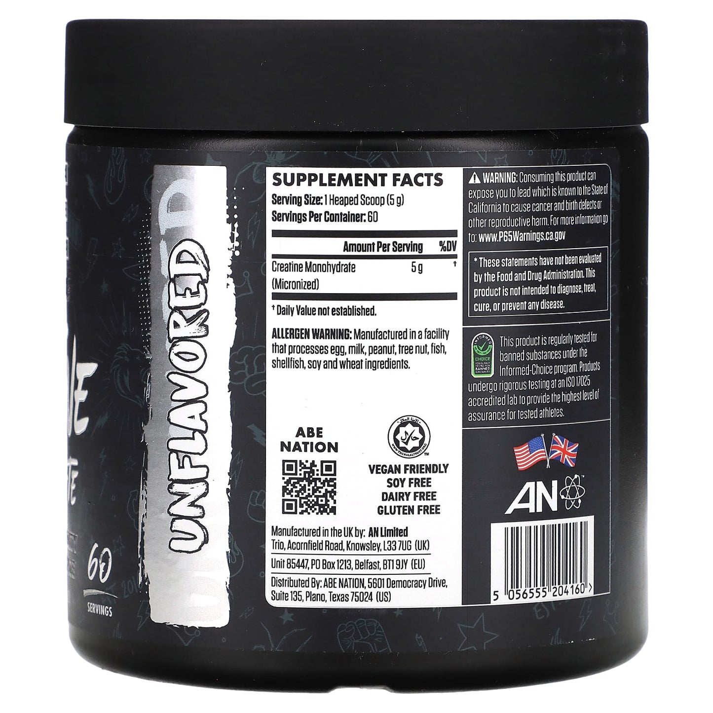 ABE, Creatine Monohydrate, Unflavored, 10.58 oz (300 g)