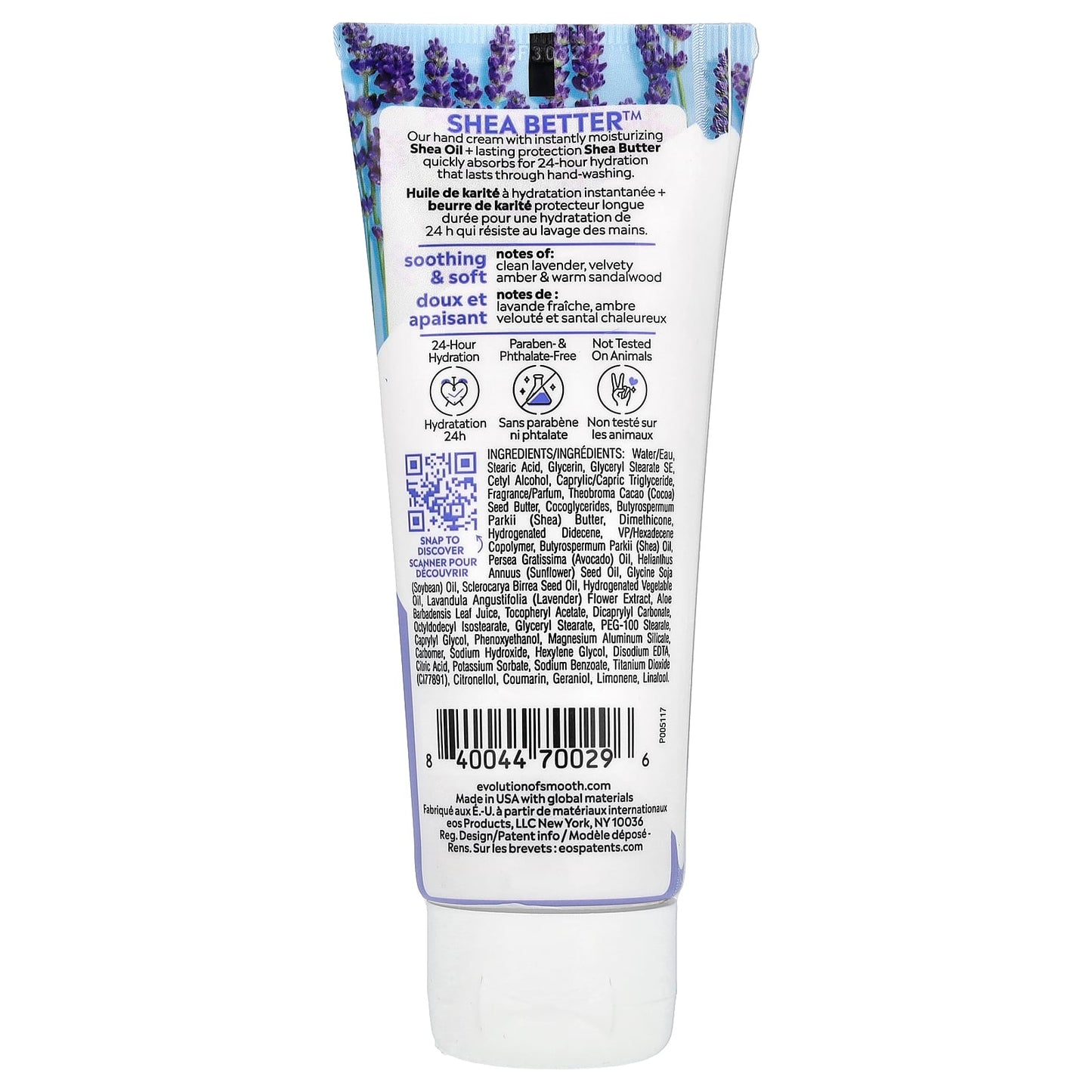 EOS, Shea Better Hand Cream, Lavender, 2.5 fl oz (74 ml)