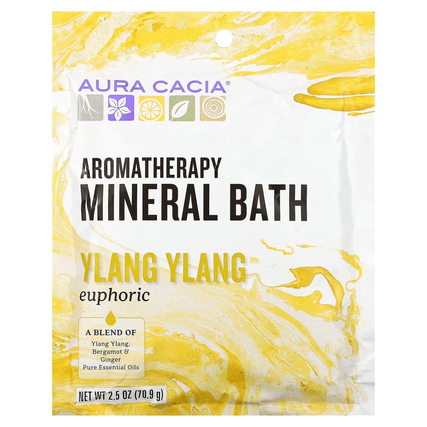 Aura Cacia-Aromatherapy Mineral Bath-Euphoric Ylang Ylang-2.5 oz (70.9 g)