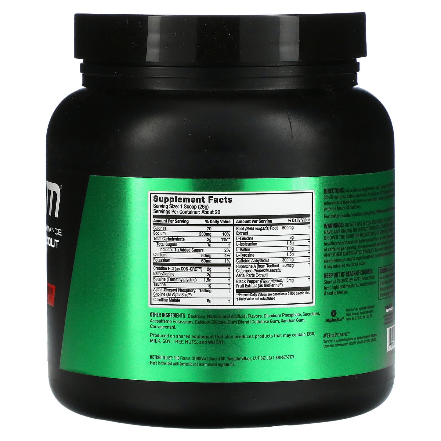 JYM Supplement Science, Pre JYM, High Performance Pre-Workout, Pineapple Strawberry, 1.1 lbs (520 g)