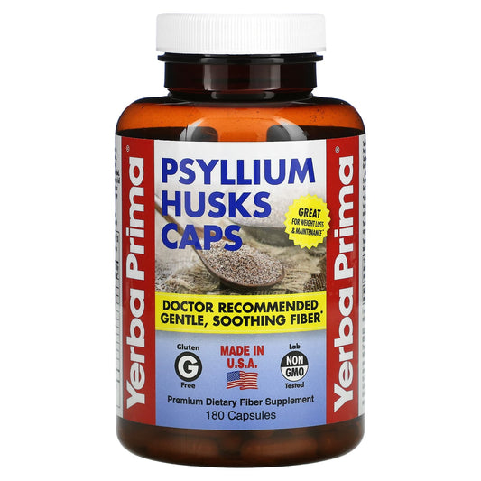 Yerba Prima-Psyllium Husks Caps-180 Capsules