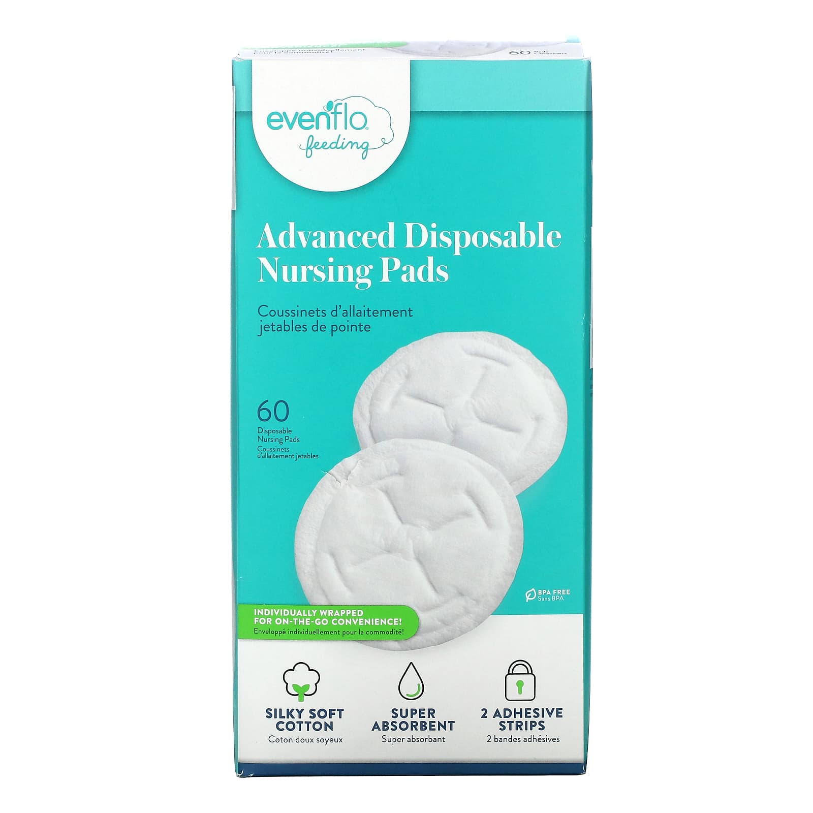 Evenflo Feeding-Advanced Disposable Nursing Pads-60 Pads