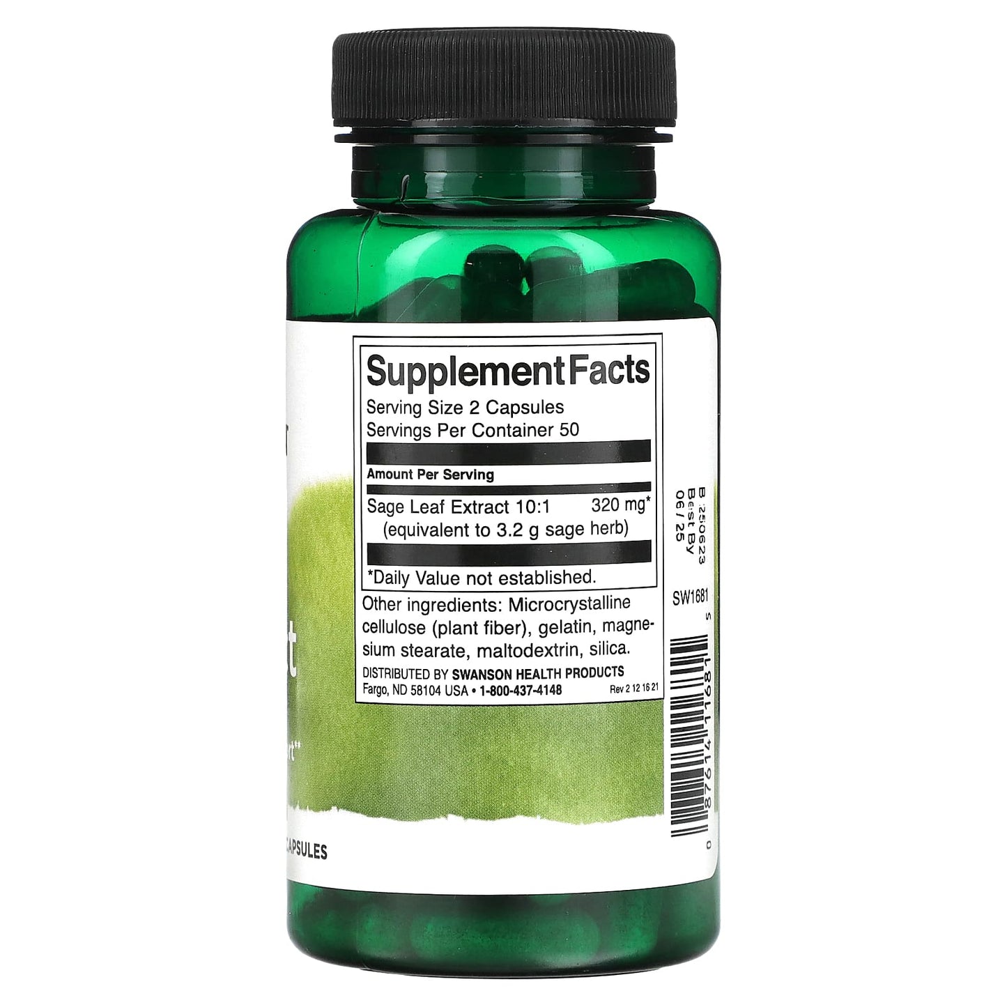 Swanson, Sage Extract, 160 mg, 100 Capsules