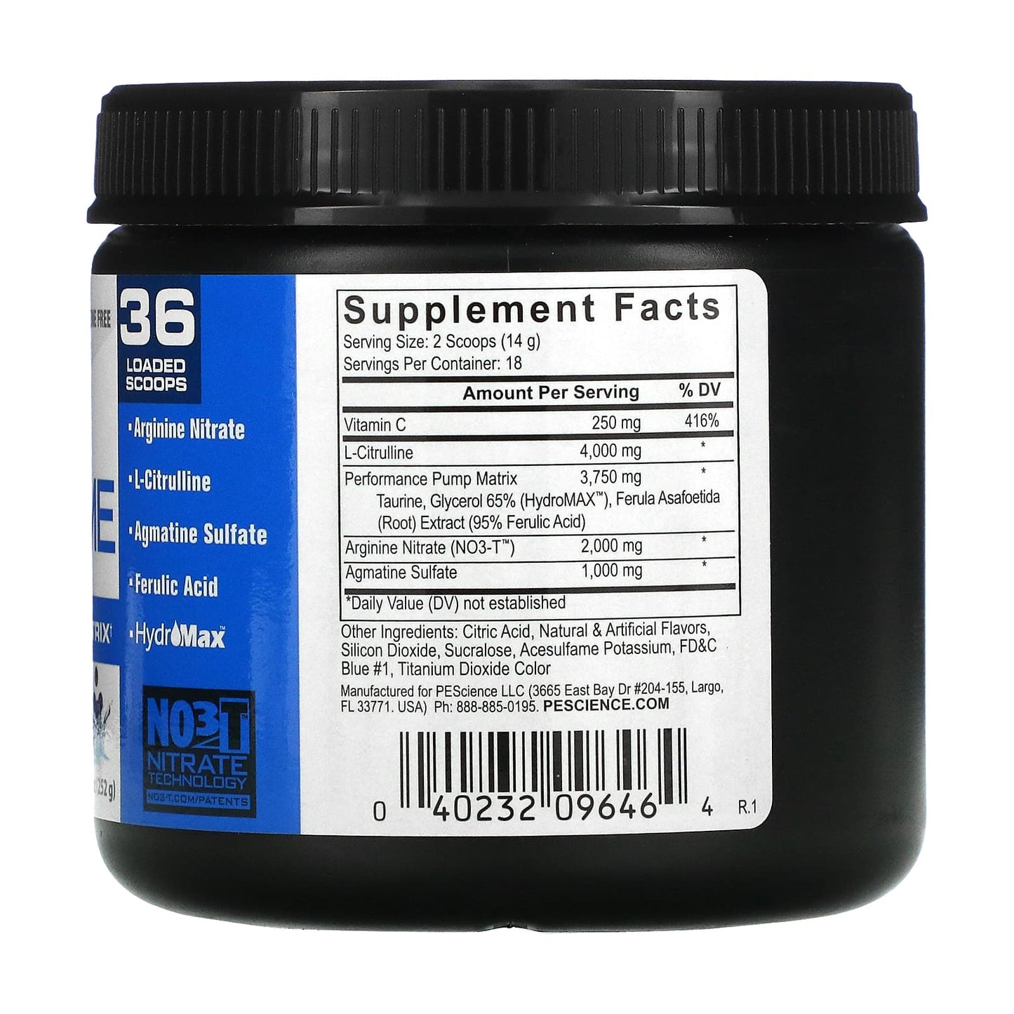 PEScience, High Volume, Supreme Nitric Oxide Matrix, Blue Frost, 8.9 oz (252 g)