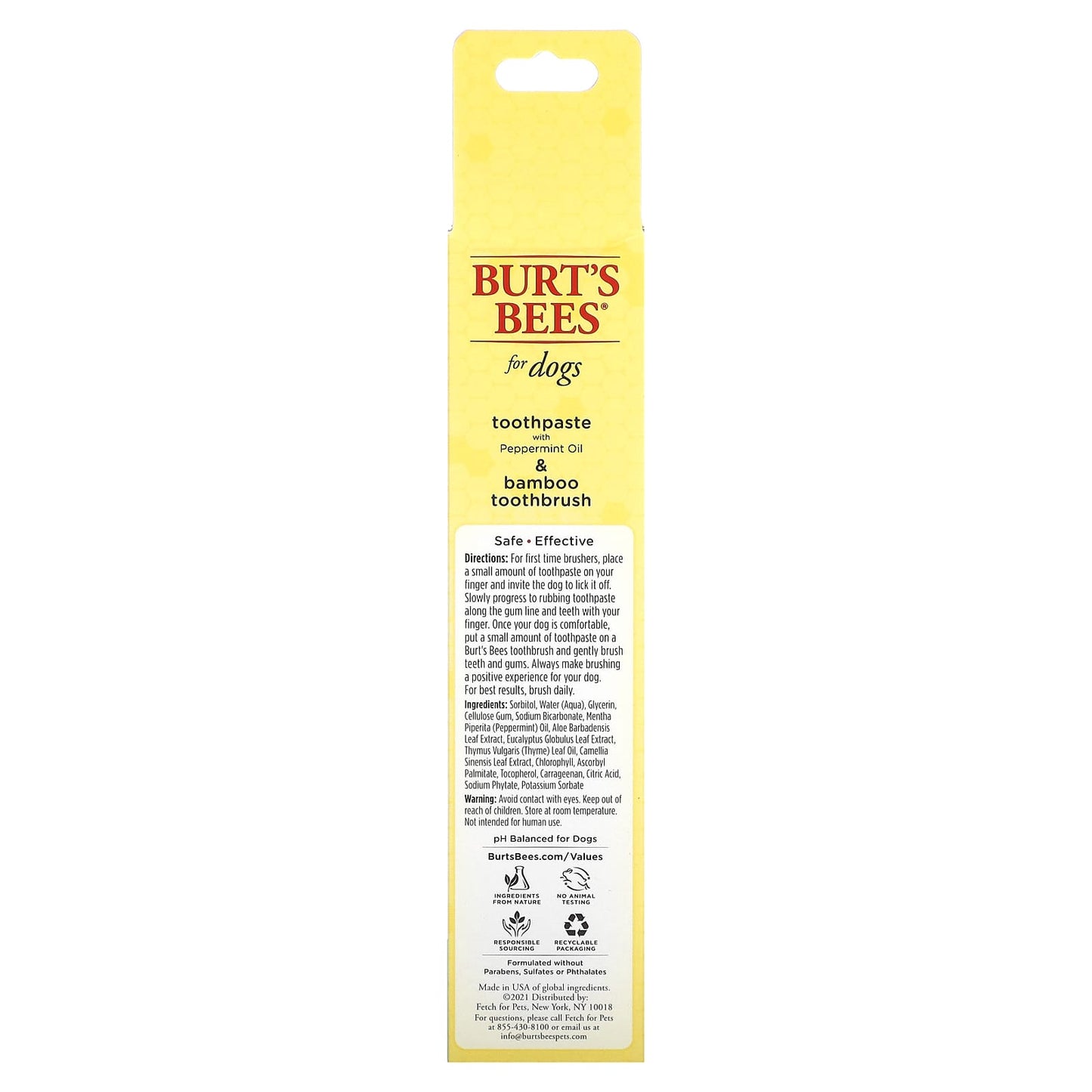 Burt's Bees, Oral Care Kit, For Dogs, 2 Piece Kit