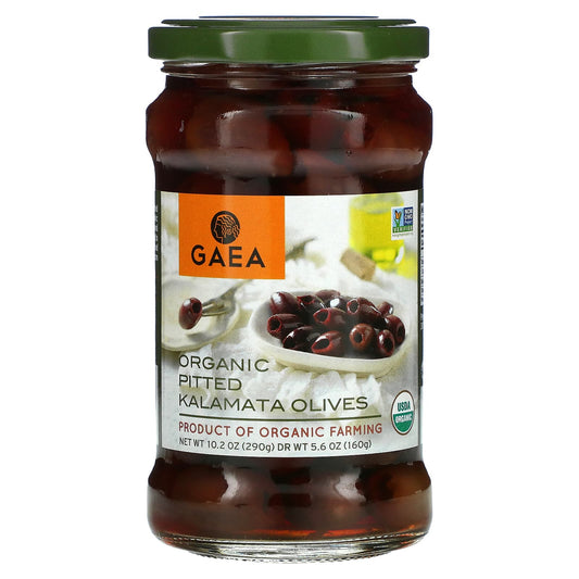 Gaea-Organic Pitted Kalamata Olives-10.2 oz (290 g)