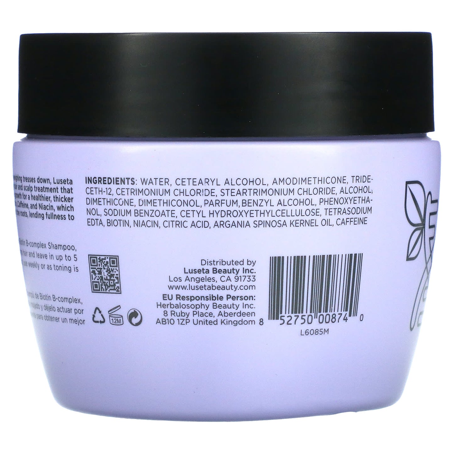 Luseta Beauty, Biotin B-Complex, Repairing Anti-Breakage Hair Mask, 16.9 fl oz (500 ml)