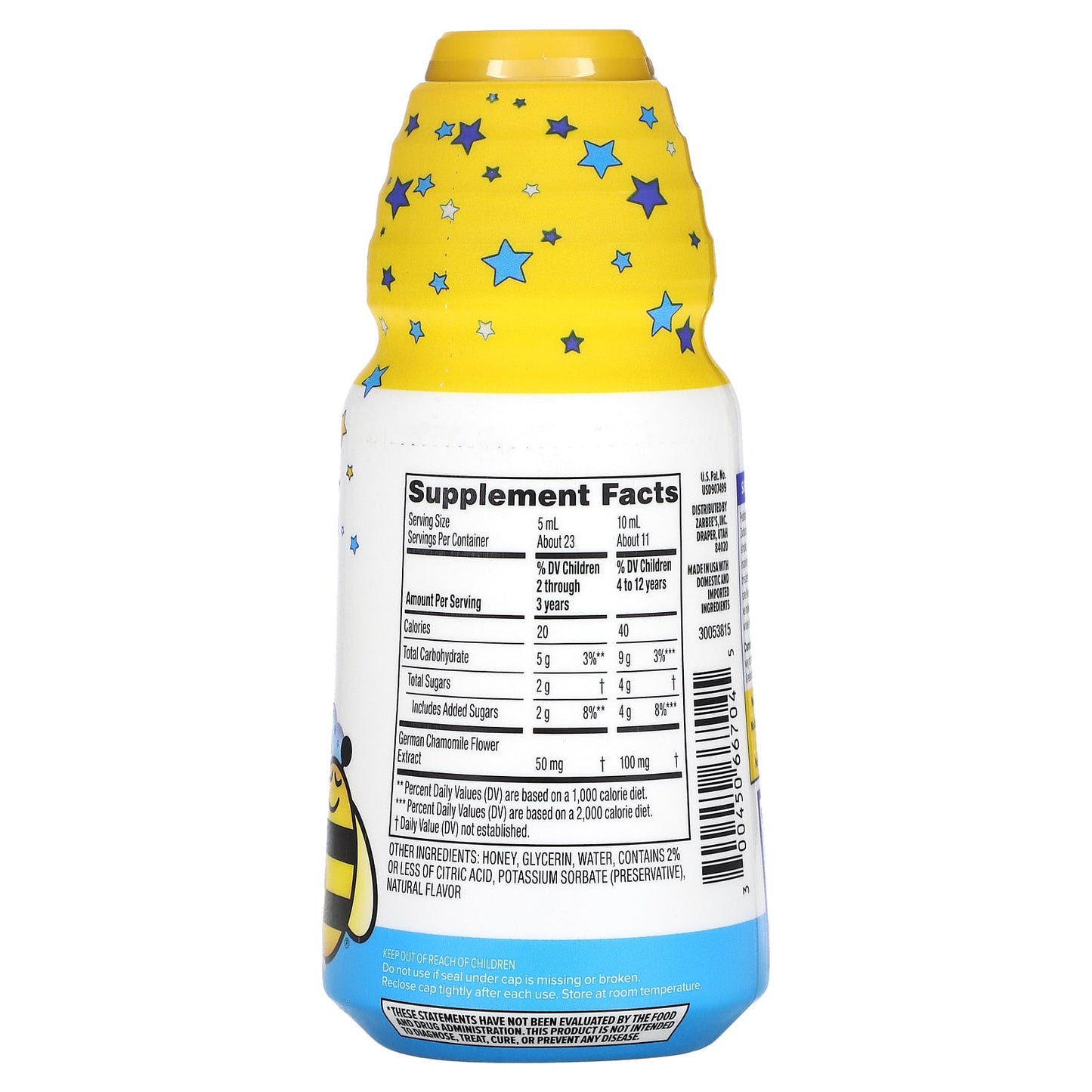 Zarbee's, Children's Gentle Bedtime with Chamomile, 2+ Years, Natural Honey Lemon, 4 fl oz (118 ml)