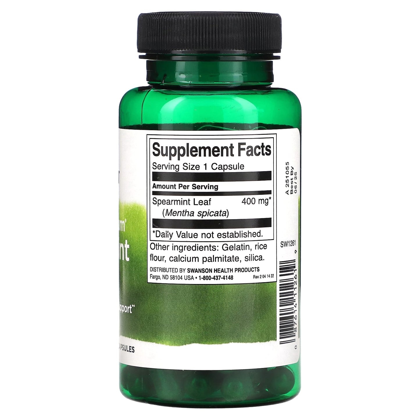 Swanson, Full Spectrum Spearmint Leaf, 400 mg, 60 Capsules