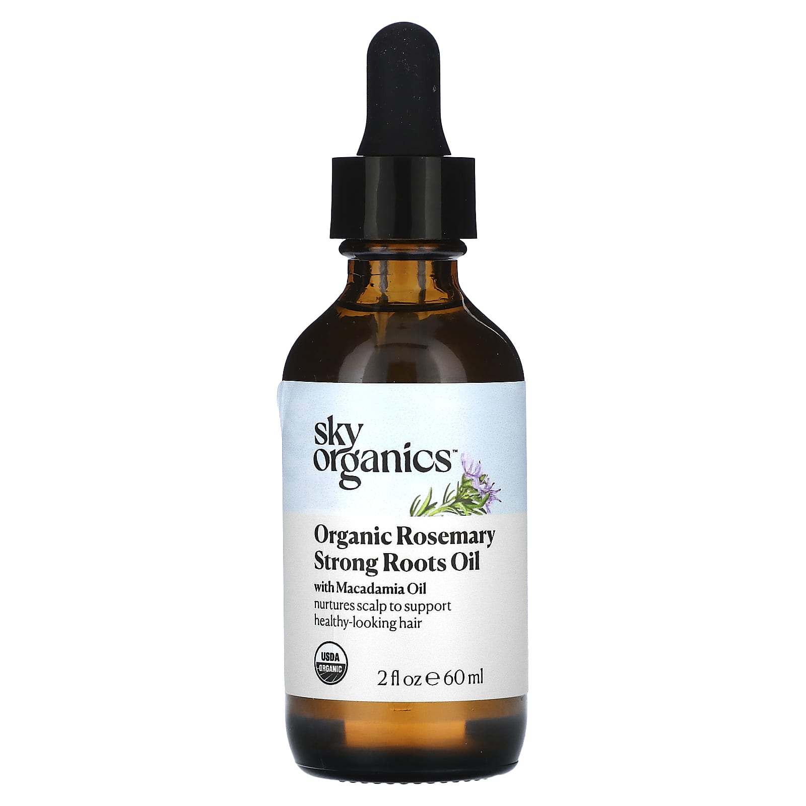 Sky Organics-Organic Rosemary Strong Roots Oil with Macadamia Oil-2 fl oz (60 ml)