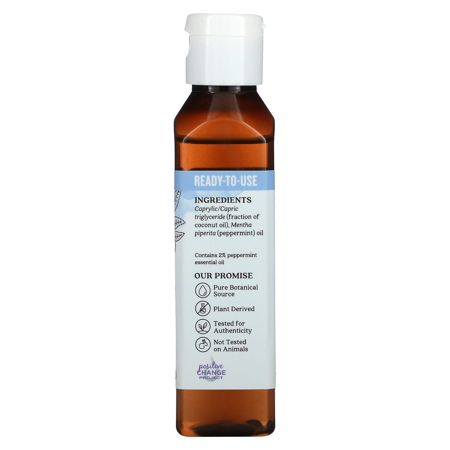 Aura Cacia, Pure Essential Oil in Fractionated Coconut Oil, Peppermint, 4 fl oz (118 ml)