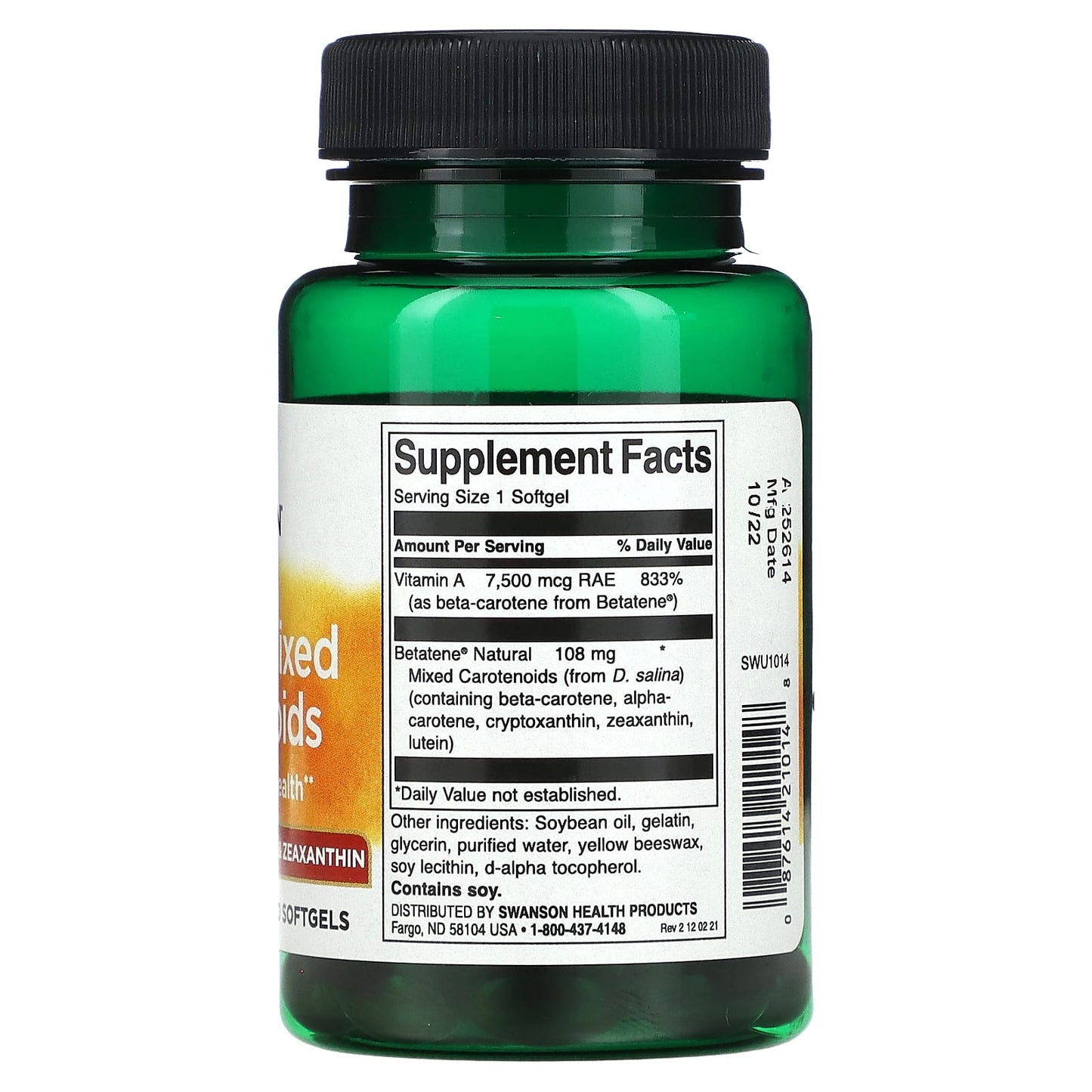 Swanson, Betatene Natural Mixed Carotenoids, 60 Softgels