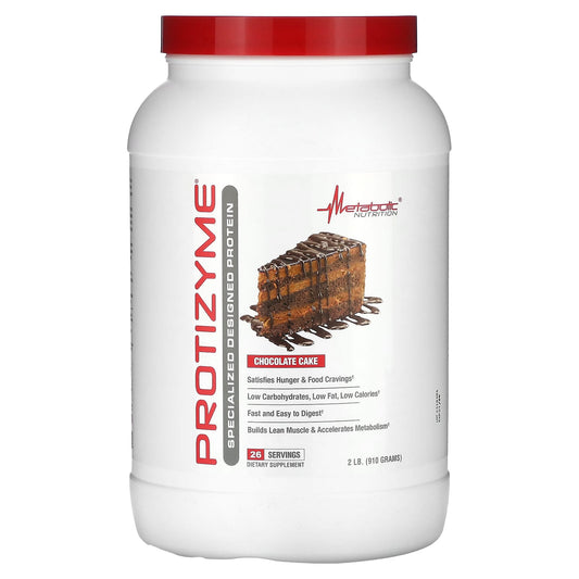 Metabolic Nutrition-Protizyme-Specialized Designed Protein-Chocolate Cake-2 lb (910 g)