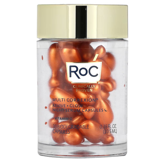 RoC-Multi Correxion-Night Serum Capsules-Fragrance Free-30 Biodegradable Capsules-0.35 fl oz (10.5 ml)