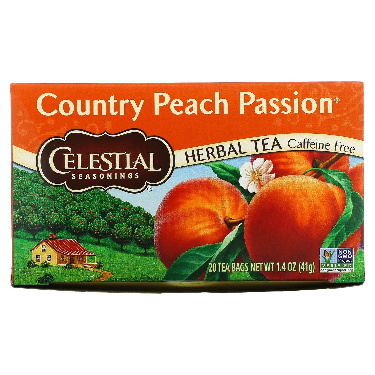 Celestial Seasonings-Herbal Tea-Country Peach Passion-Caffeine Free-20 Tea Bags-1.4 oz (41 g)