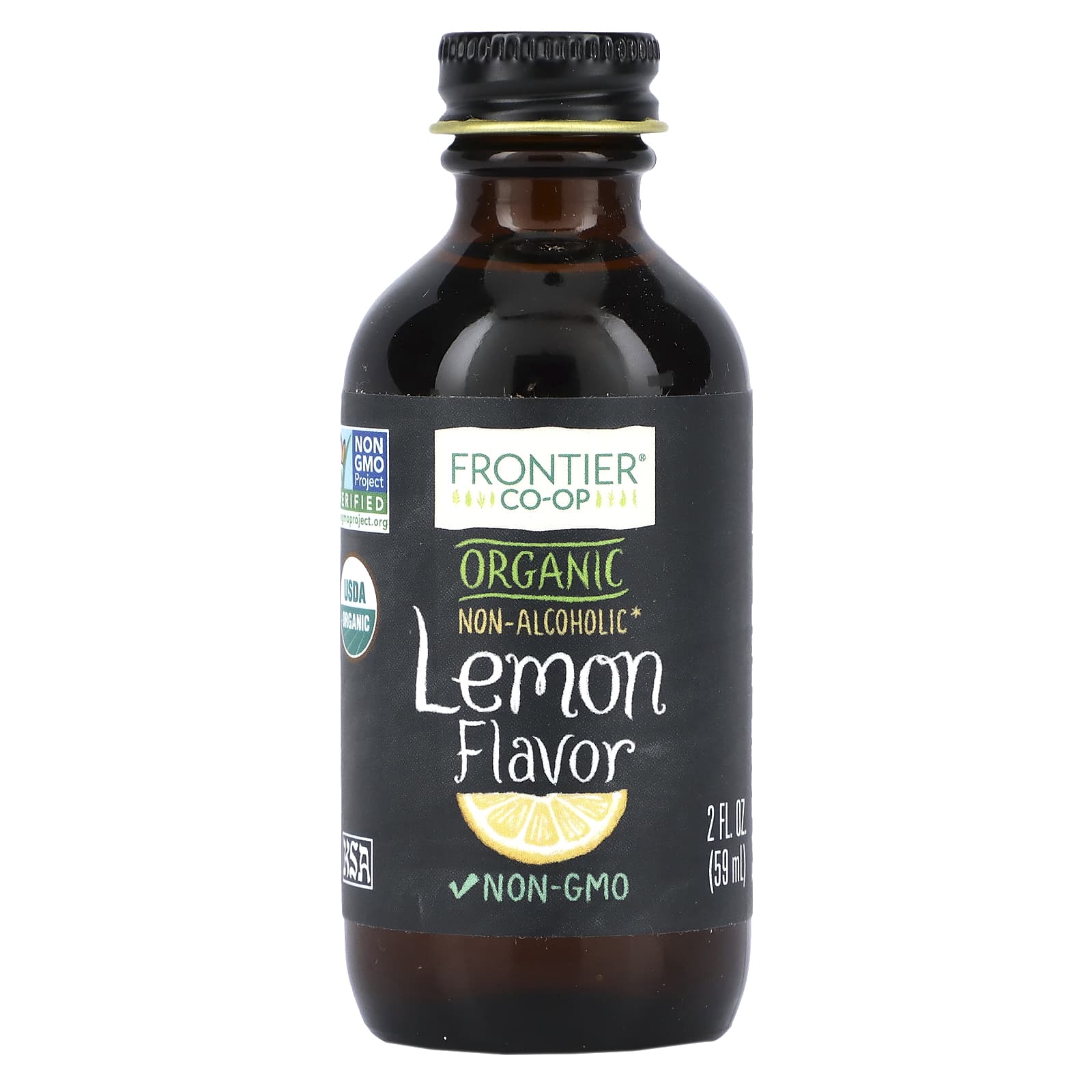 Frontier Co-op-Organic Lemon Flavor-Non-Alcoholic-2 fl oz (59 ml)