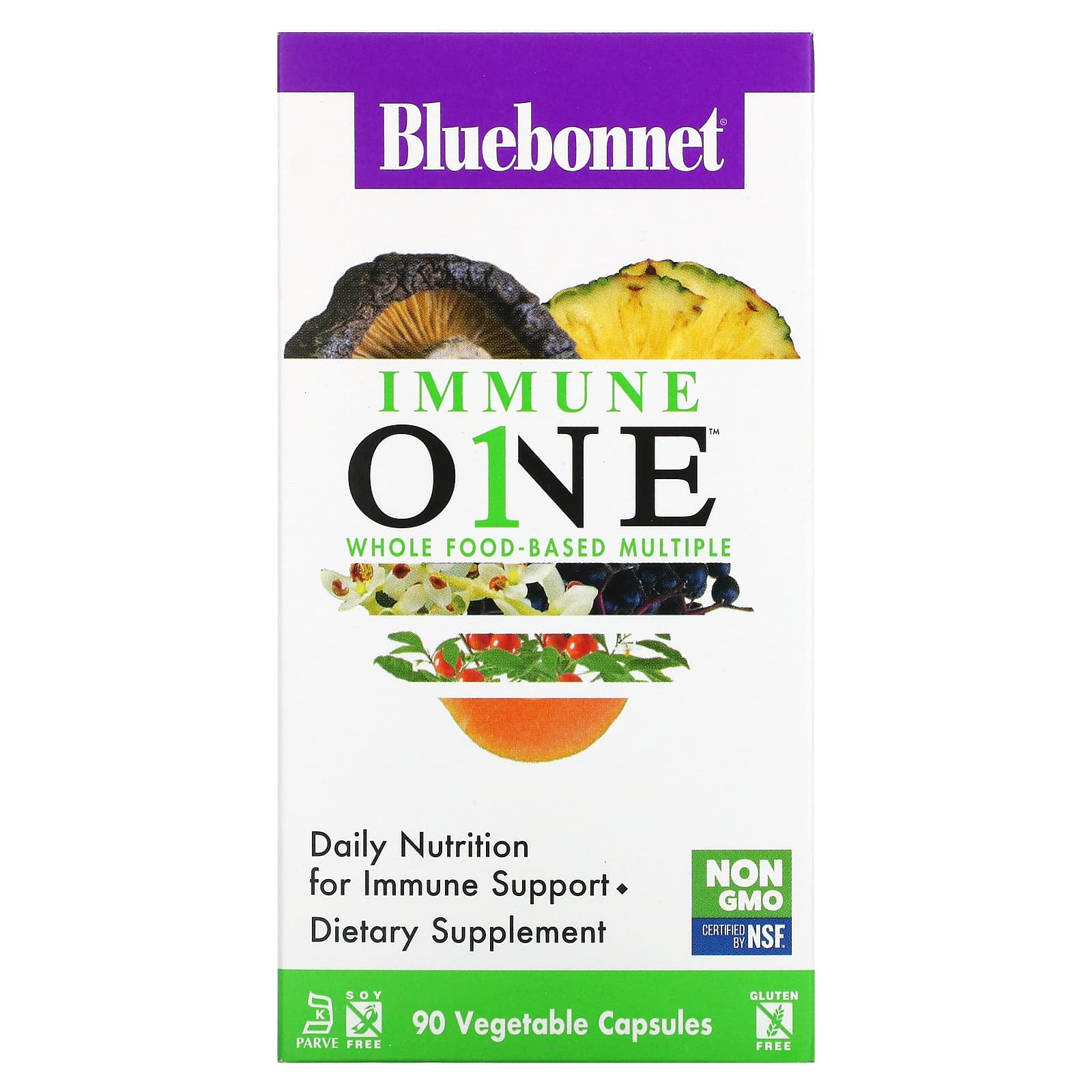 Bluebonnet Nutrition-Immune ONE-Whole Food-Based Multiple-90 Vegetable Capsules