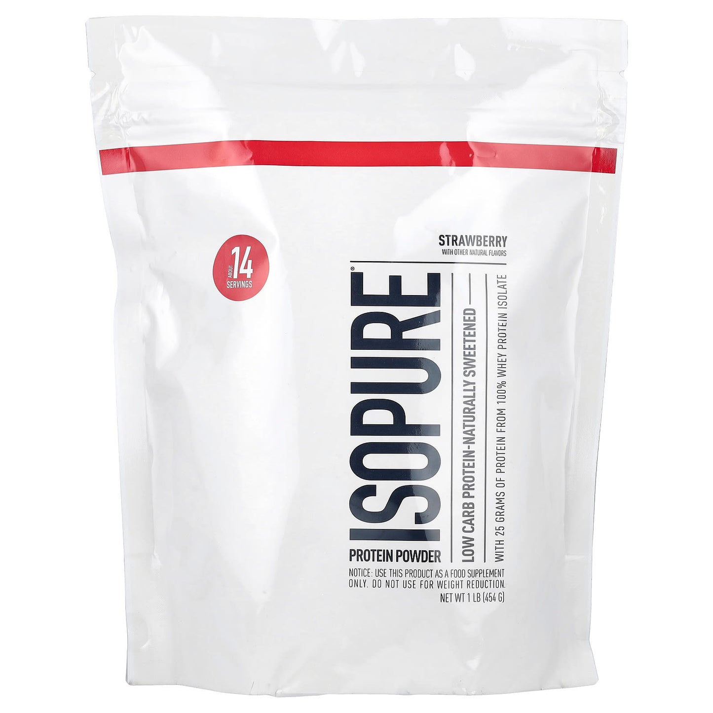 Isopure-Low Carb Protein Powder-Strawberry-1 lb (454 g)