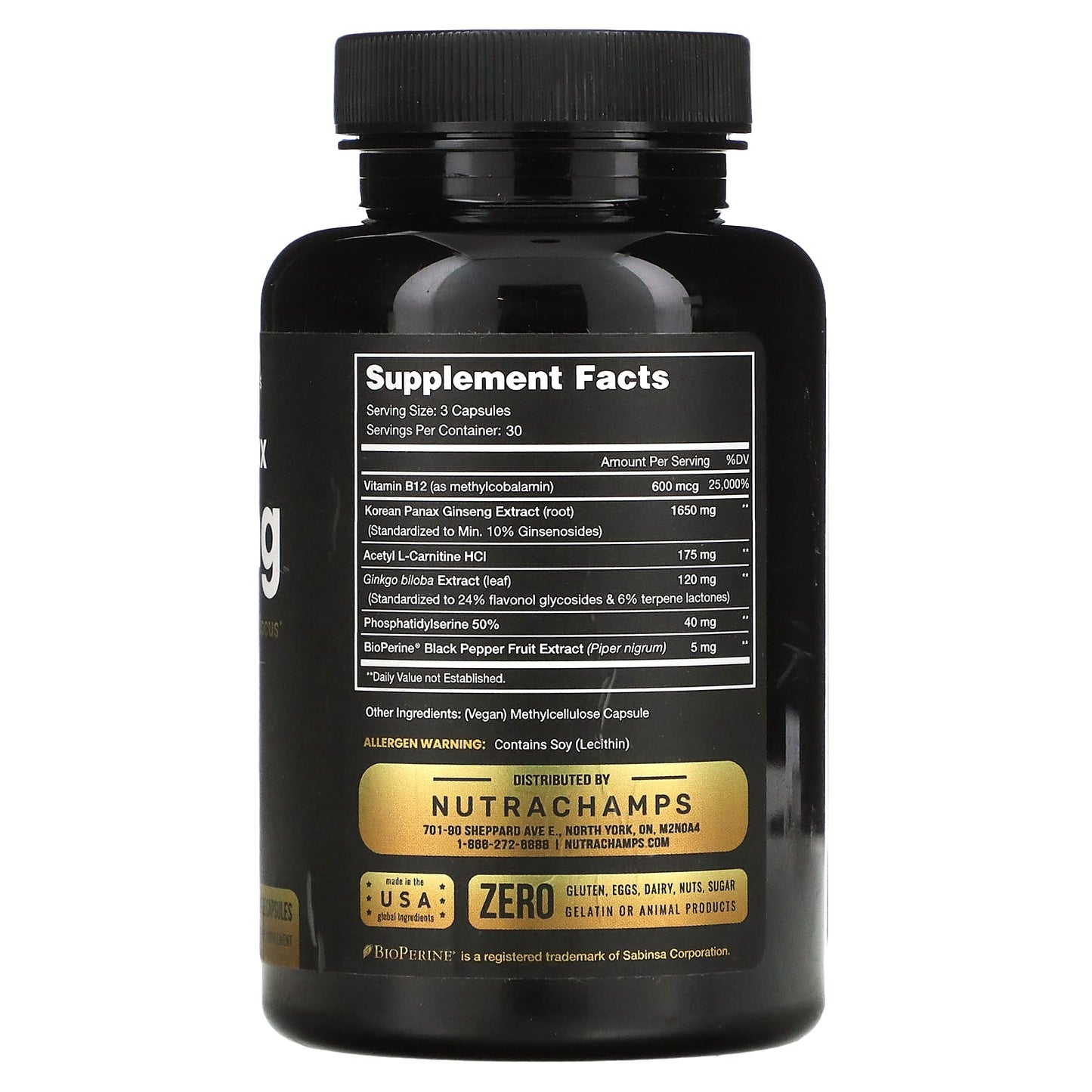 NutraChamps, Korean Panax Ginseng, 90 Veggie Capsules