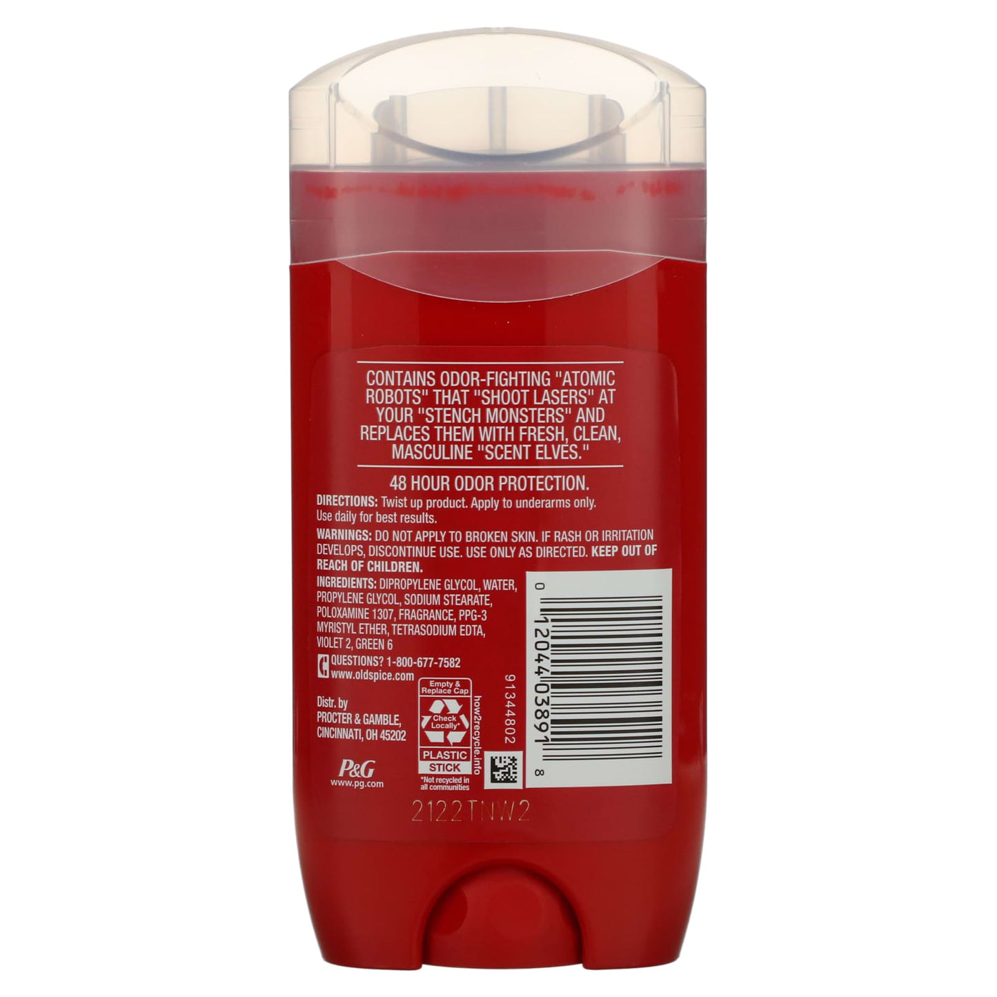 Old Spice, High Endurance, Deodorant, Pure Sport, 3 oz (85 g)