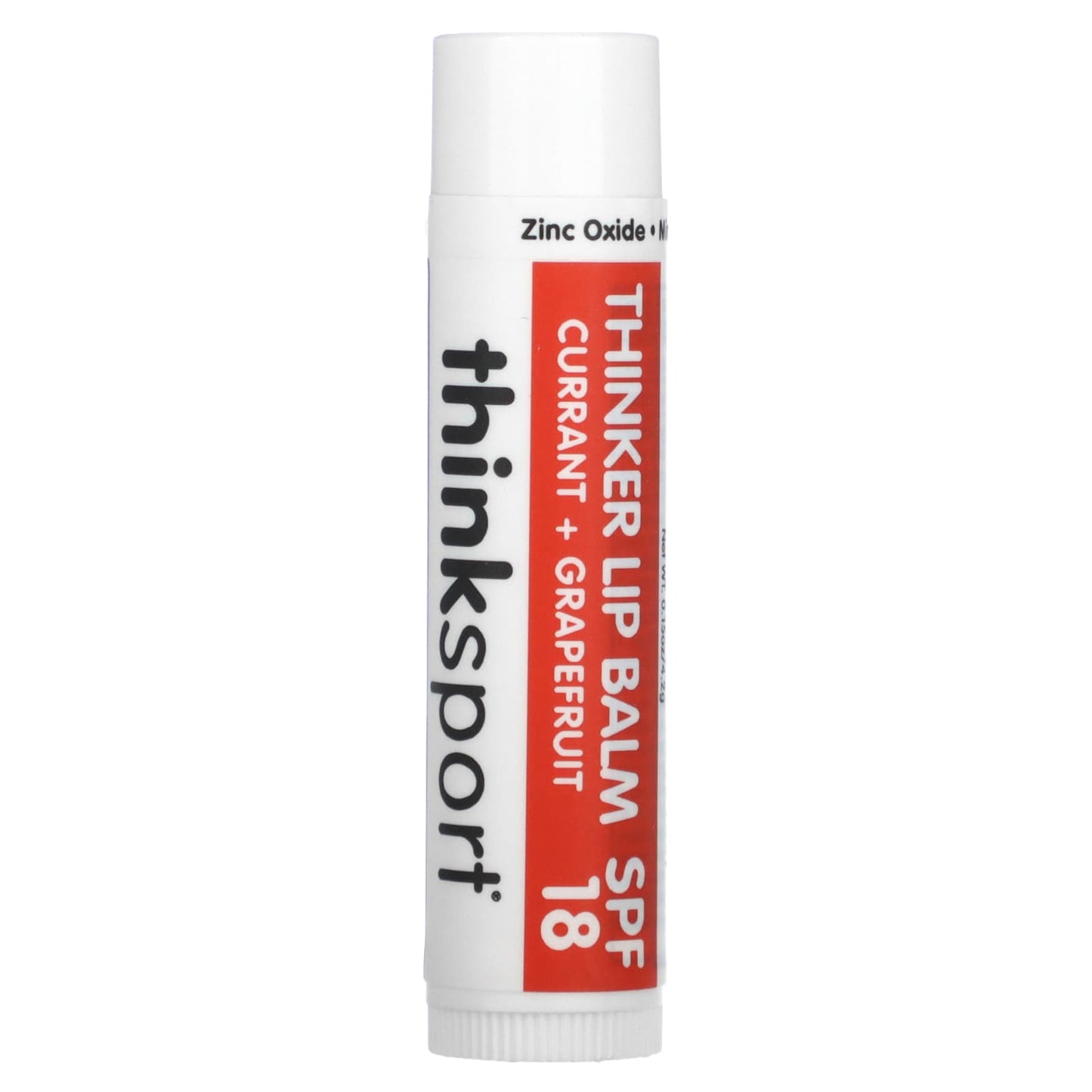 think, Thinksport, Thinker Lip Balm, SPF 18, Currant + Grapefruit, 0.15 oz (4.2 g)