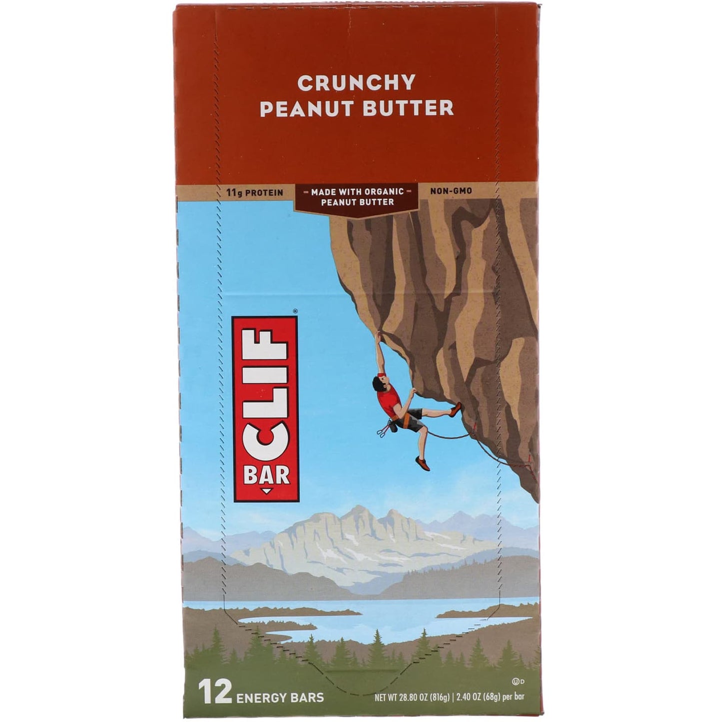 Clif Bar-Energy Bar-Crunchy Peanut Butter-12 Bars-2.40 oz (68 g) Each