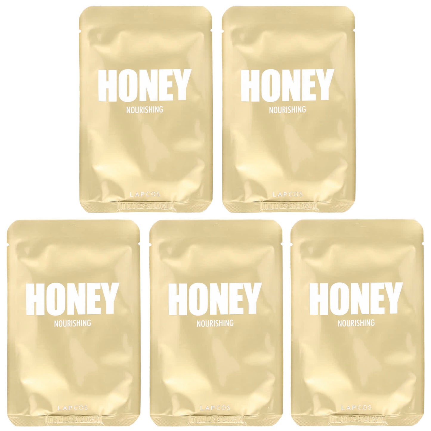 Lapcos-Honey Beauty Sheet Mask Set-Nourishing-5 Sheets-0.91 fl oz (27 ml) Each